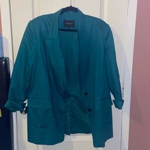 Teal blazer size 14 oversized